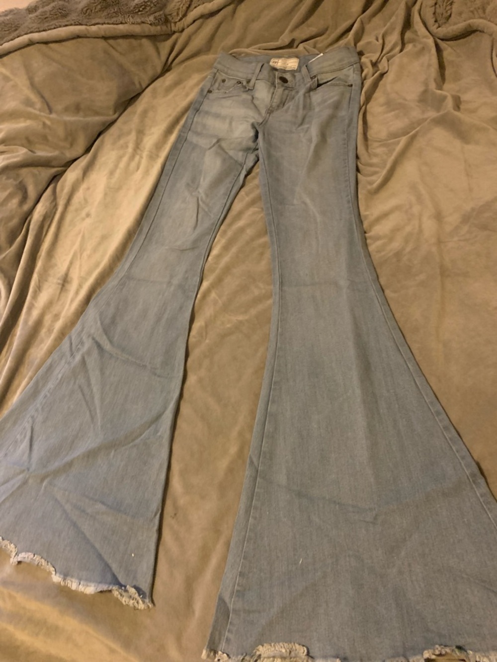 Wide leg flared jeans free people